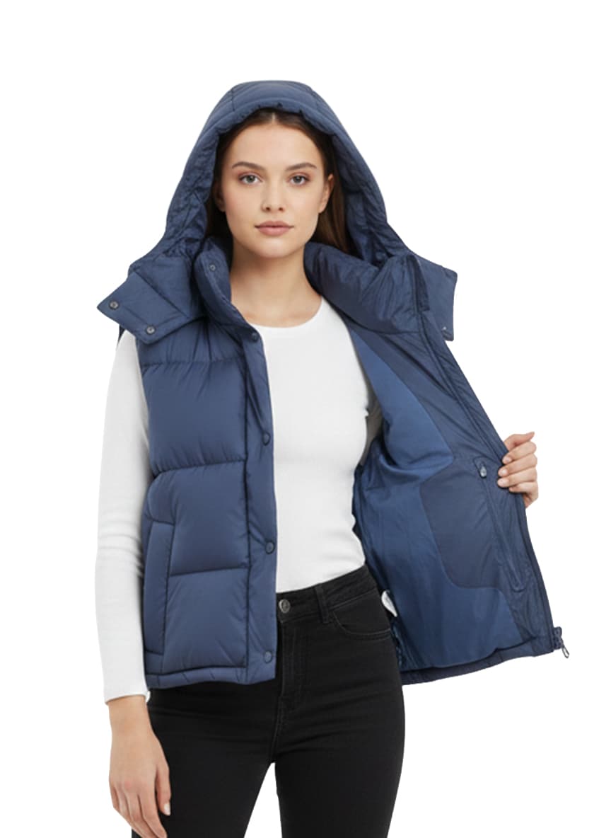 Gilet W D25143 NAVY ,XS
