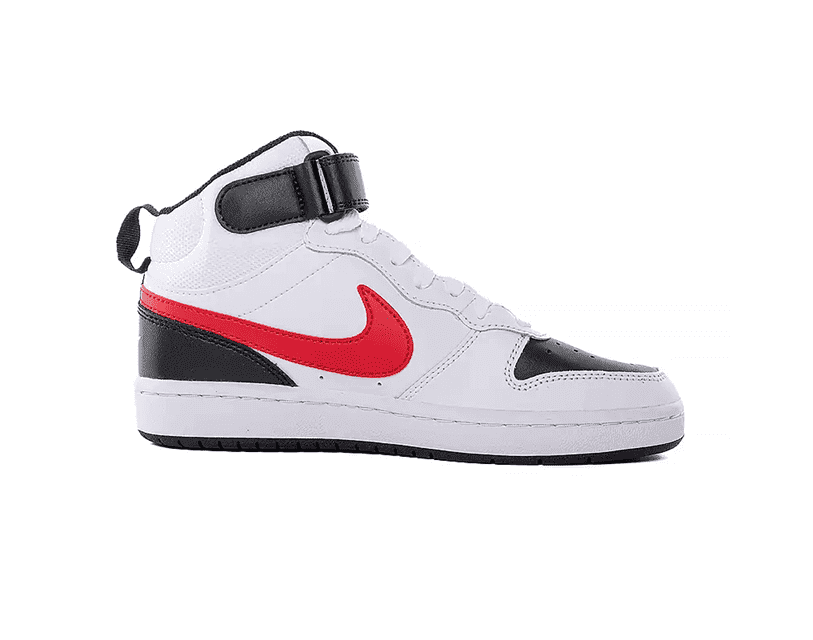 Nike Court Borough Mid 2 (GS) CD7782 110 WhiteBlackRed | 36.5 — view 3