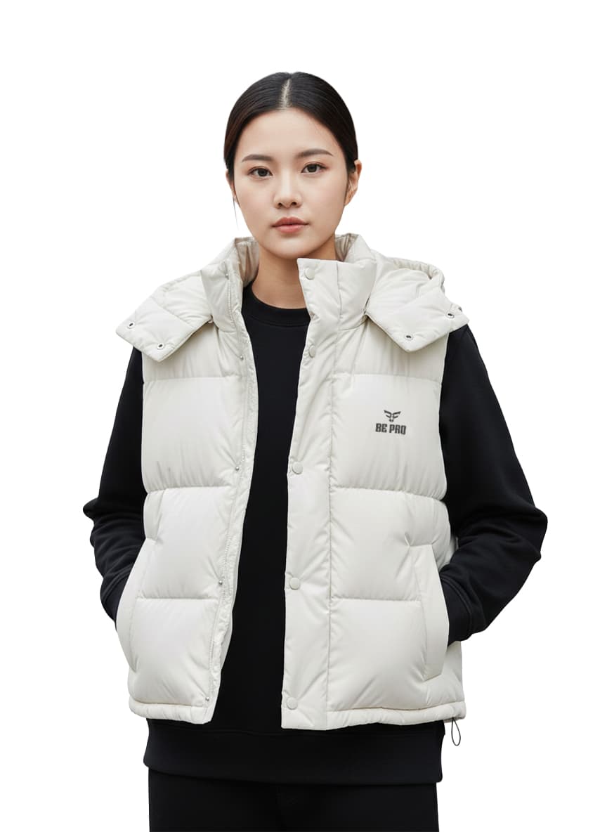 ⁨Gilet W D25143 White .,XS⁩ — الصورة 1