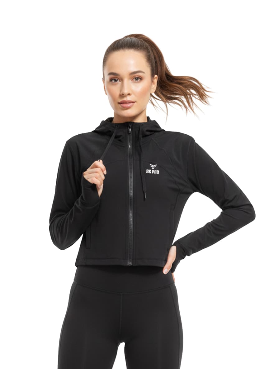 Hoodie W D25018 BLACK ,XS — view 1