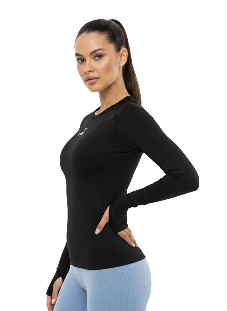 Sweatshirt W D19083 BLACK | XS — view 2