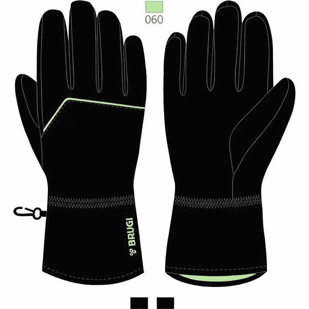 Gloves M ZD1N 6FK BLACK GREEN . | S