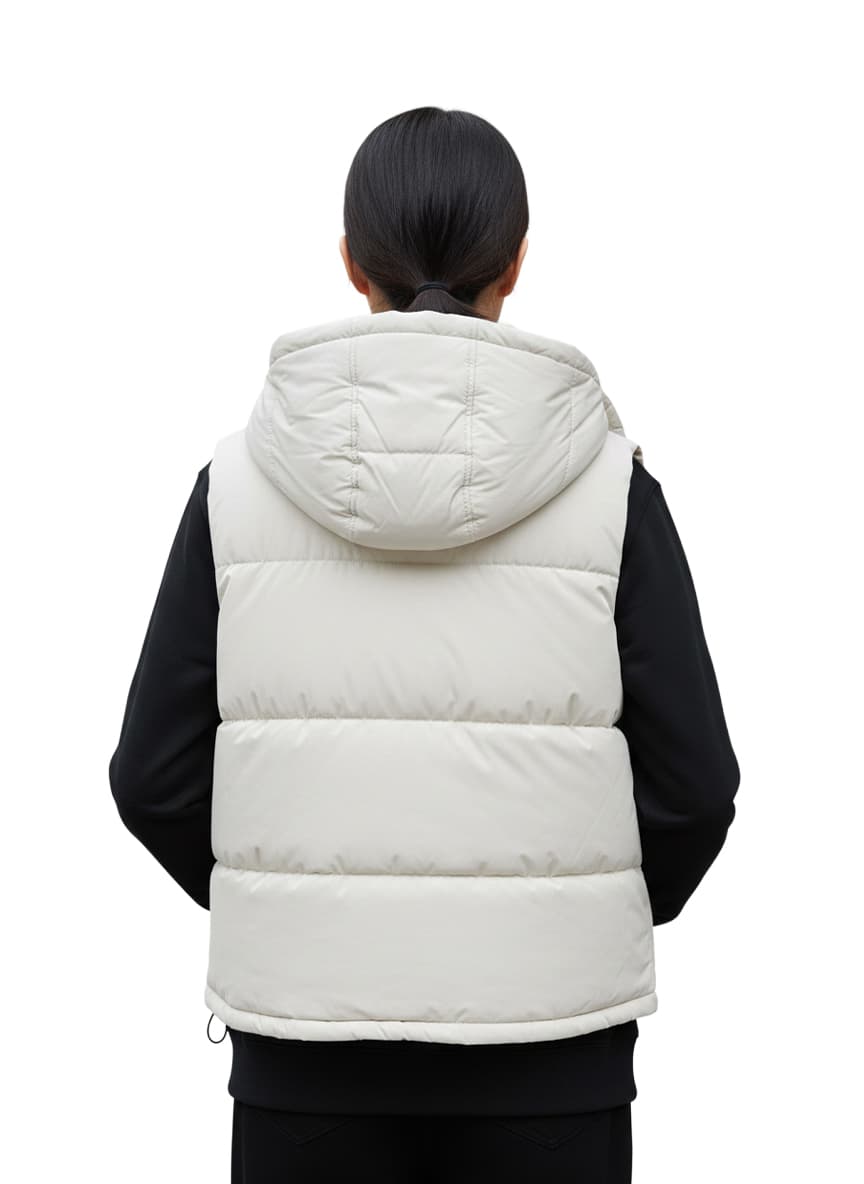 ⁨Gilet W D25143 White .,XS⁩ — الصورة 2