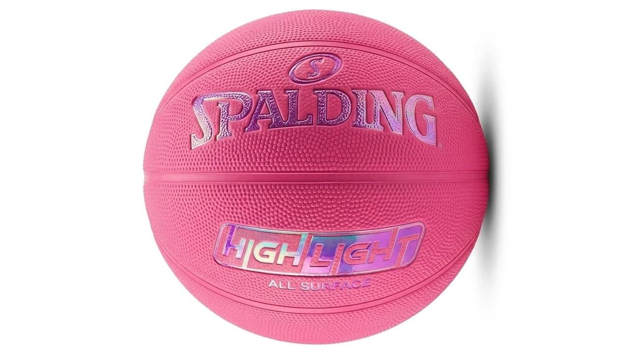 Basketball Spalding Highlight Color Rush Pink Rubber Size 6
