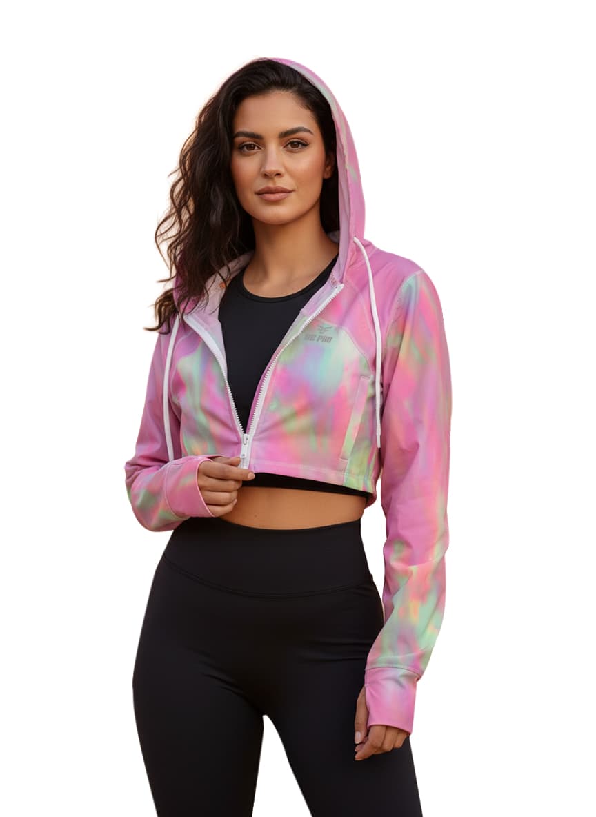 Hoodie W D25018 PINK ,S — view 2
