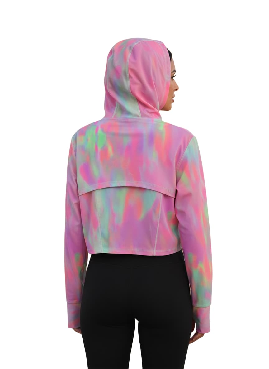 Hoodie W D25018 PINK ,S — view 3