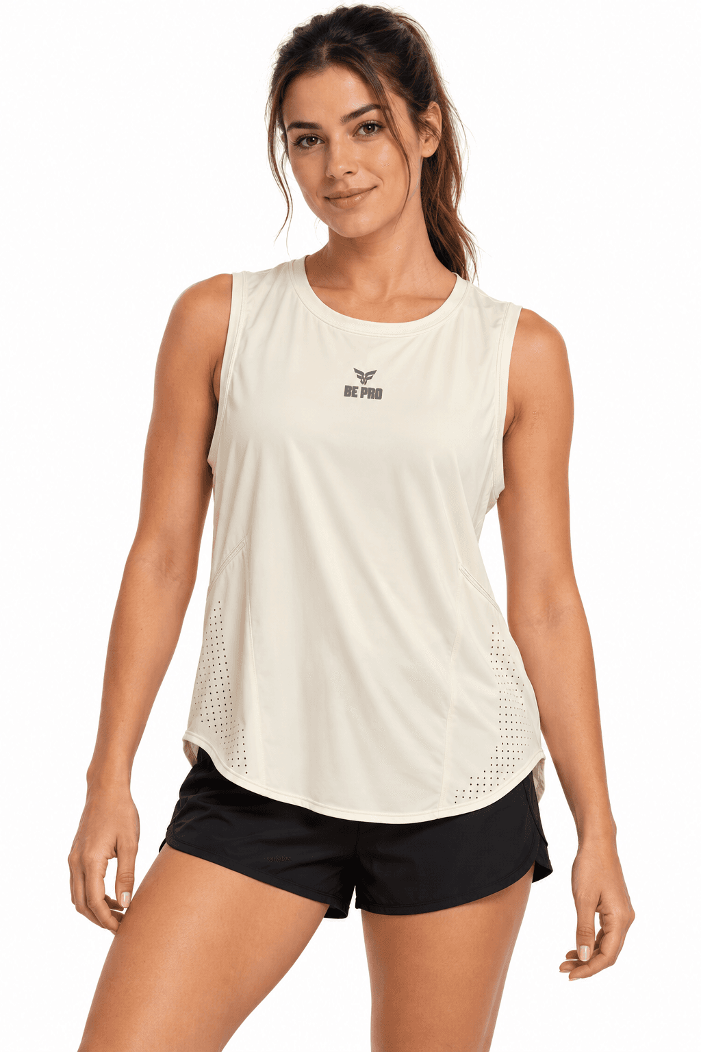 ⁨I-Shirt W T2372 BEIGE | S⁩ — الصورة 1